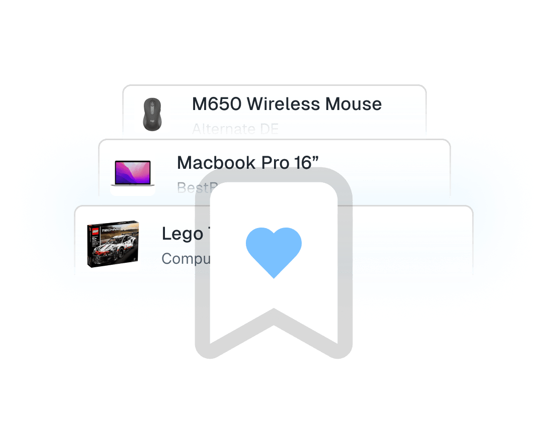 Track your products by favoring them Favorite Products