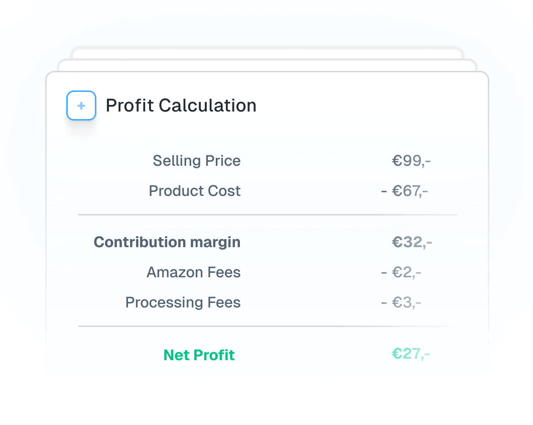 We calculate the real profit for you, the best calculation Profit Calculation